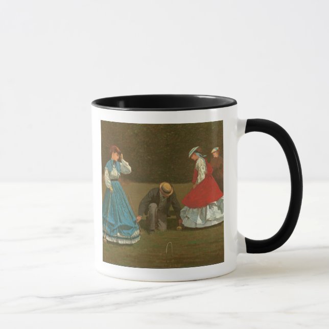Mug Le jeu de croquet, 1866 (huile sur la toile) (Droite)