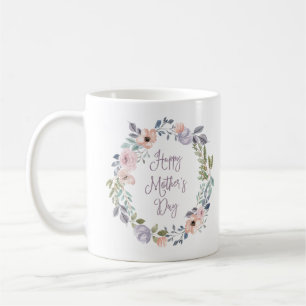 Mug Le jour de mère heureux floral de jolie