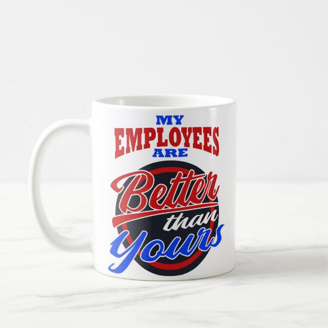 Mug Le jour du patron mon employé meilleur que le (Gauche)