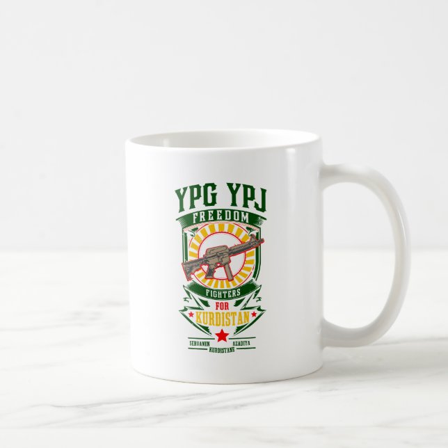 Mug Le KURDISTAN - YPG - guerrier de liberté de YPJ (Droite)