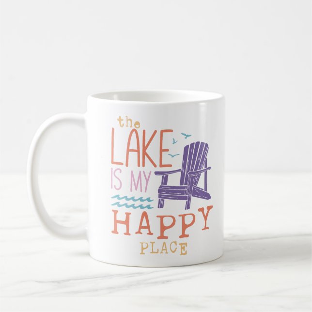 Mug Le Lac Est Mon Endroit Heureux (Gauche)