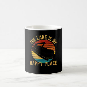Mug Le Lac Est Mon Heureux Lieu Pontoon Boat