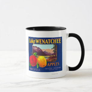 Mug Le lac Wenatchee Apple marquent (bleu) - le