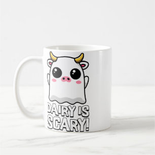 Mug Le Lait Est Effrayant ! Cute Pun de vache fantôme