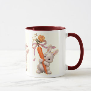 Mug Le lapin avec la carotte et s'est levé