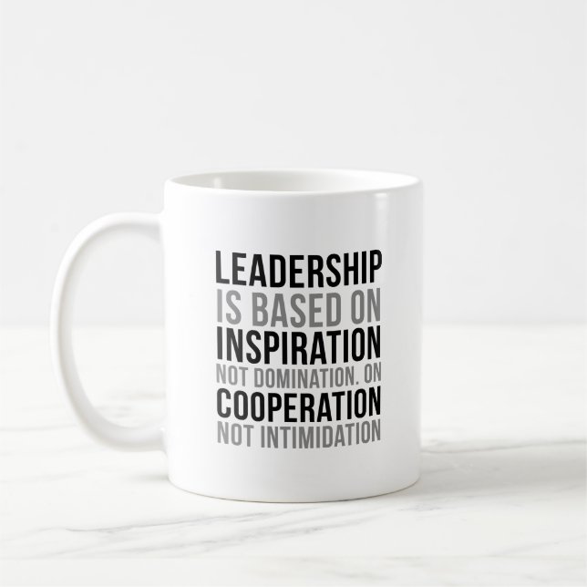 Mug Le Leadership Repose Sur L'Inspiration (Gauche)