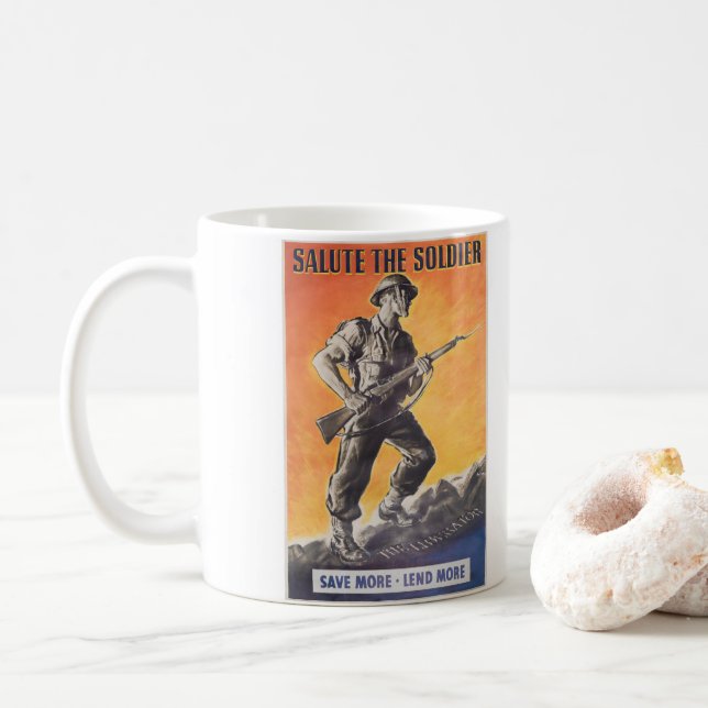 Mug Le Libérateur. Réimpression de l'affiche britanniq (Avec donut)