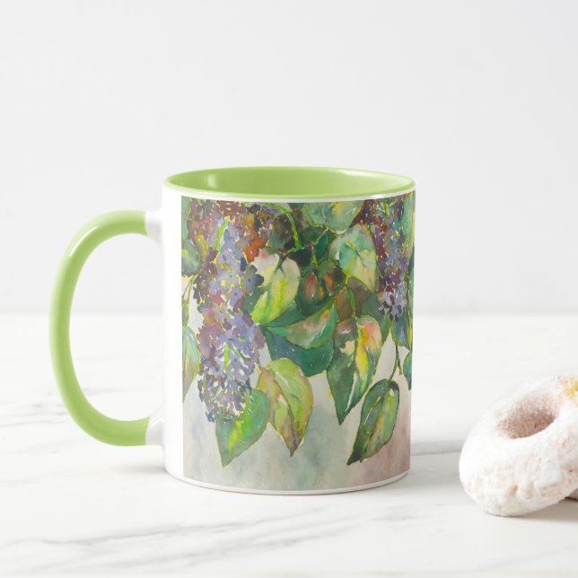 Mug Le lilas est une source violette (Avec donut)