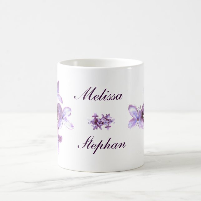 Mug Le lilas floral fleurit le mariage (Centre)