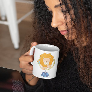 Mug Le Lion De Cirque Qui Saute À Travers Un Cerceau