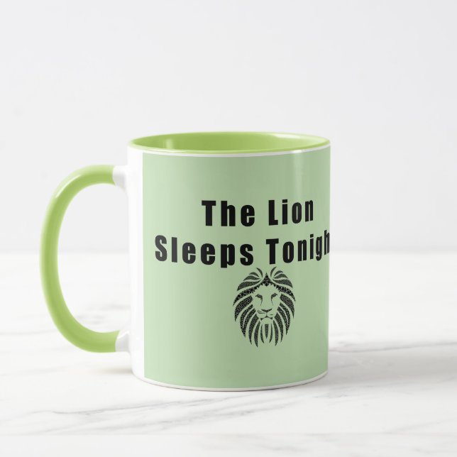 Mug Le lion dort ce soir des titres d'or de chanson (Gauche)