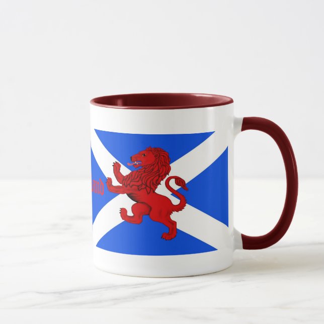 Mug Le lion effréné de l'Ecosse, drapeau de Saint (Droite)