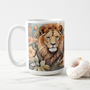 Mug Le Lion Regal Au Milieu De Flores Faune Exotique