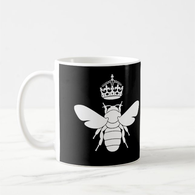 Mug Le logo blanc de reine des abeilles… sont vous une (Gauche)