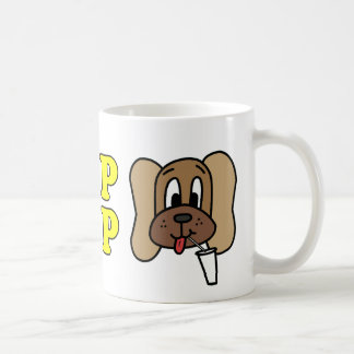 Mug Le logo buvez bruyamment et de Derp (3), jaune sur