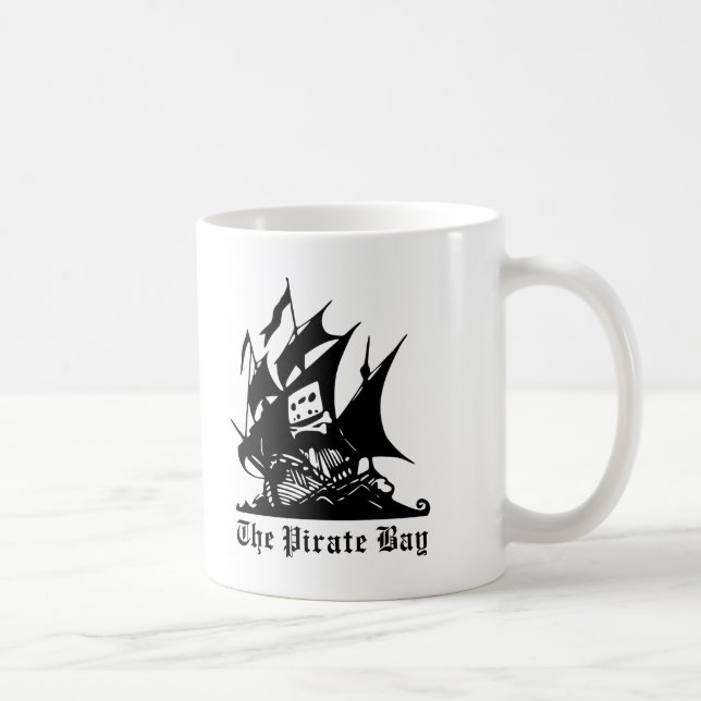 Mug le logo de bateau de pirate de baie de pirate (Droite)