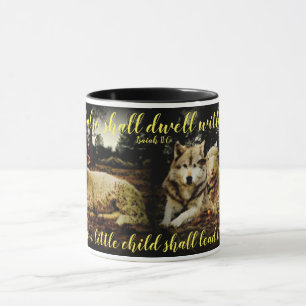 Mug "Le loup demeurera avec l'agneau" fixant