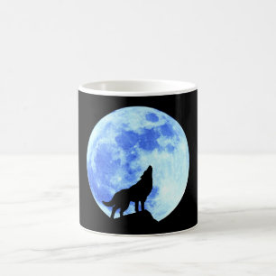 Mug Le loup d'hurlement à la Pleine lune 11 onces