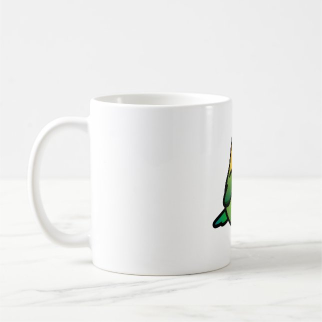 Mug Le Lovebird à visage orange de Chubby Fischer (Gauche)