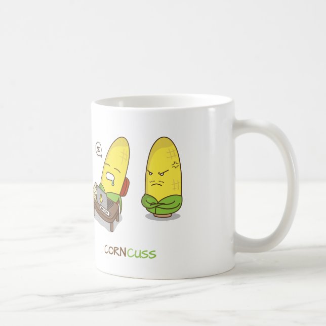 Mug Le maïs mignon de bande dessinée de Punny NSFW (Droite)