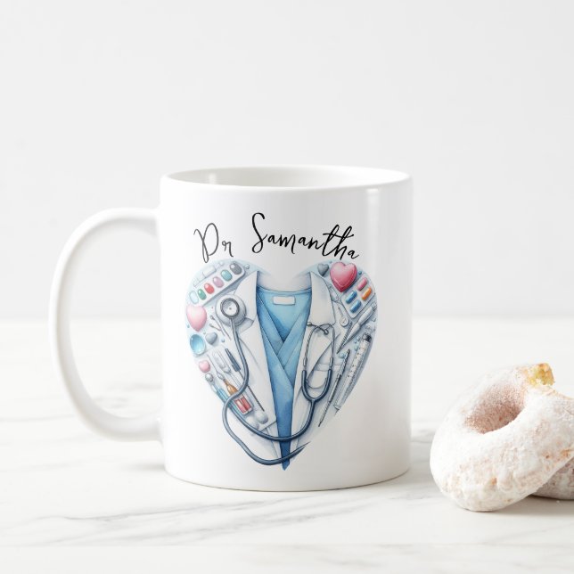 Mug Le manteau du meilleur docteur Ever (Avec donut)