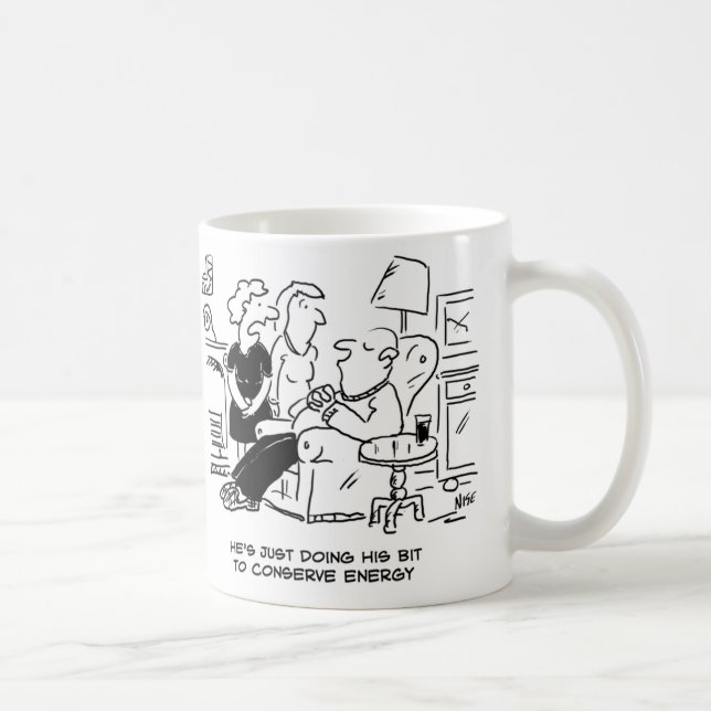 Mug Le mari dort pour économiser l'énergie (Droite)