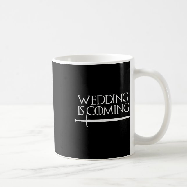 Mug Le Mariage Arrive Drôle de Fête de Hen &amp; Enter (Droite)