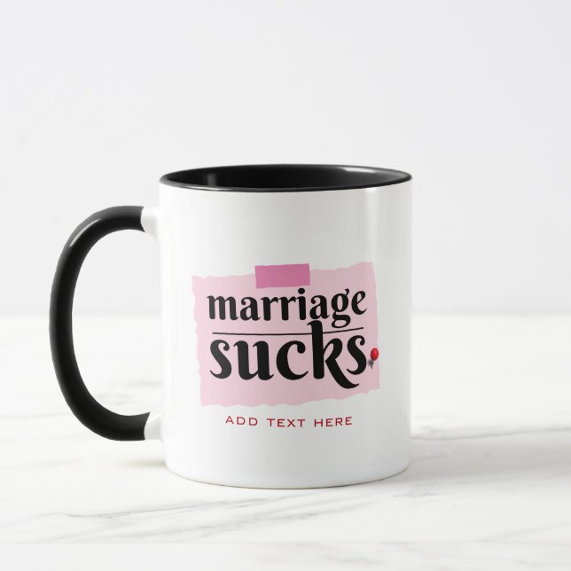 Mug Le mariage est nul ! Funny Divorce Faire-part Part (Gauche)