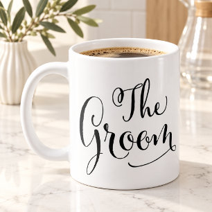 Mug Le marié élégant écriture de script noir mariage