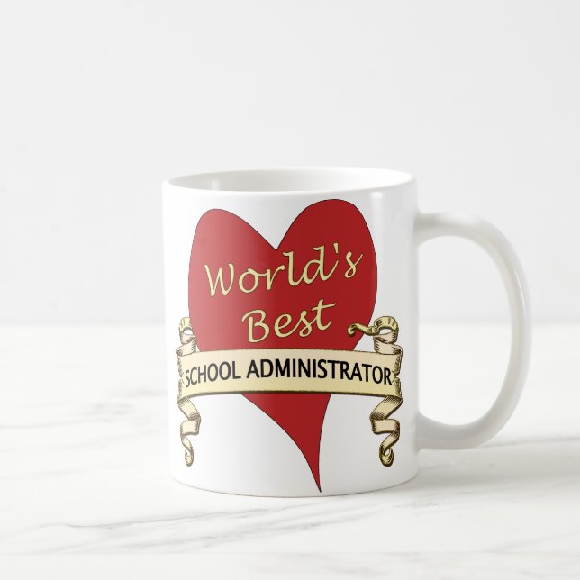Mug Le meilleur administrateur scolaire du monde (Droite)