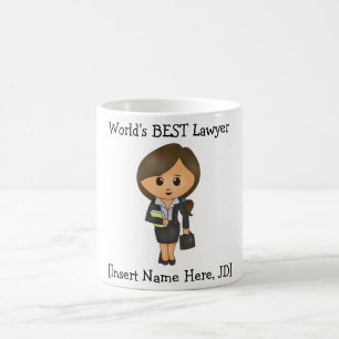 Mug Le MEILLEUR avocat du monde personnalisé, femelle