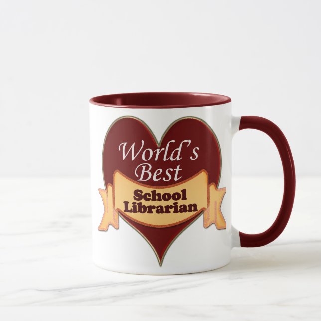 Mug Le meilleur bibliothécaire d'école du monde (Droite)