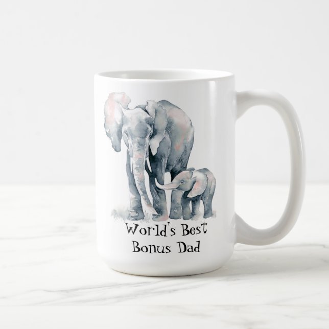 Mug Le meilleur bonus papa du monde animal africain él (Droite)
