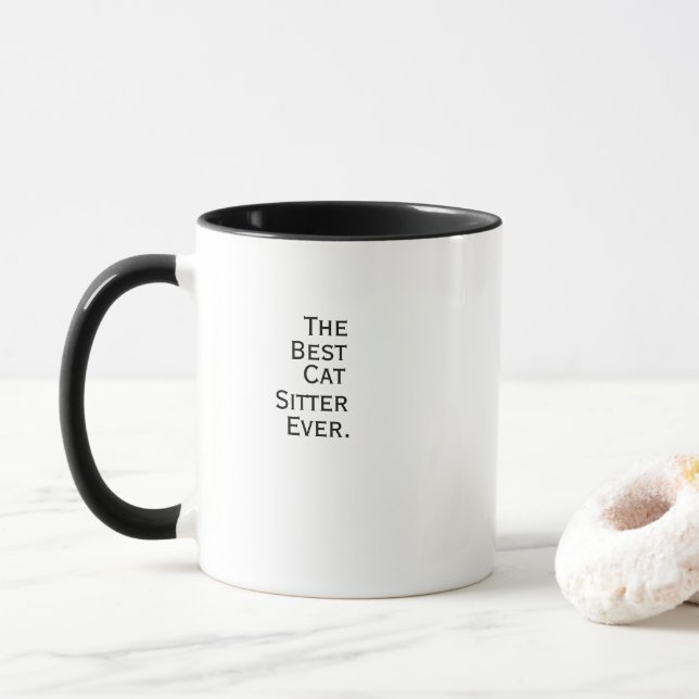 Mug Le Meilleur Chat Sitter Jamais. (Avec donut)
