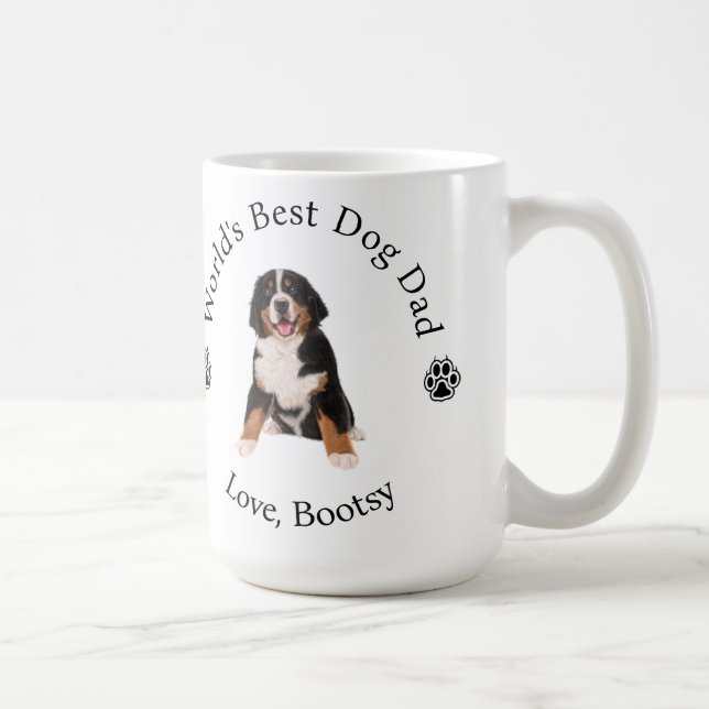 Mug Le meilleur chien du monde papa Bernese Mountain P (Droite)