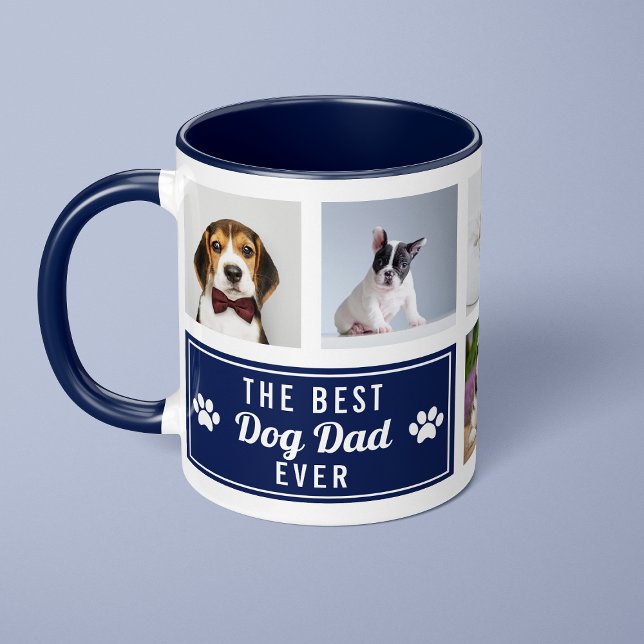 Mug Le meilleur chien papa jamais Marine Blue Pet Coll (Créateur téléchargé)