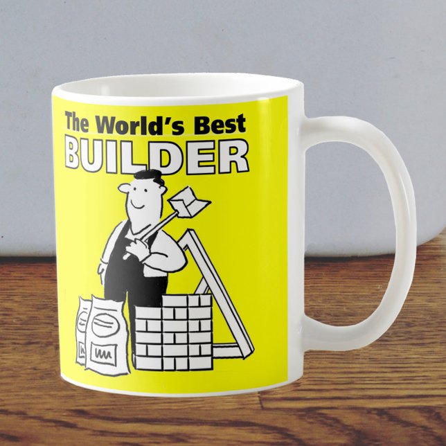 Mug Le meilleur constructeur ou travailleur de constru (Créateur téléchargé)