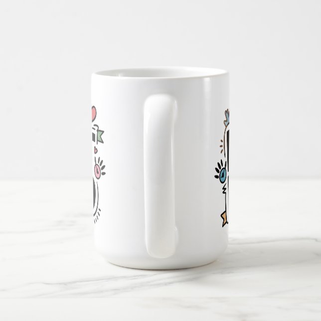 Mug Le meilleur design de texte pour papa (Poignée)