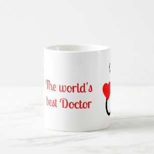 Mug Le meilleur docteur du monde en rouge
