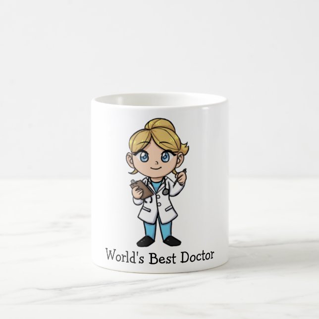 Mug Le meilleur docteur du monde - femelle aux yeux (Centre)