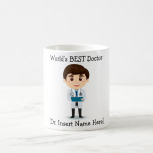 Mug Le MEILLEUR docteur du monde personnalisé, mâle 