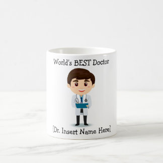 Mug Le MEILLEUR docteur du monde personnalisé, mâle de