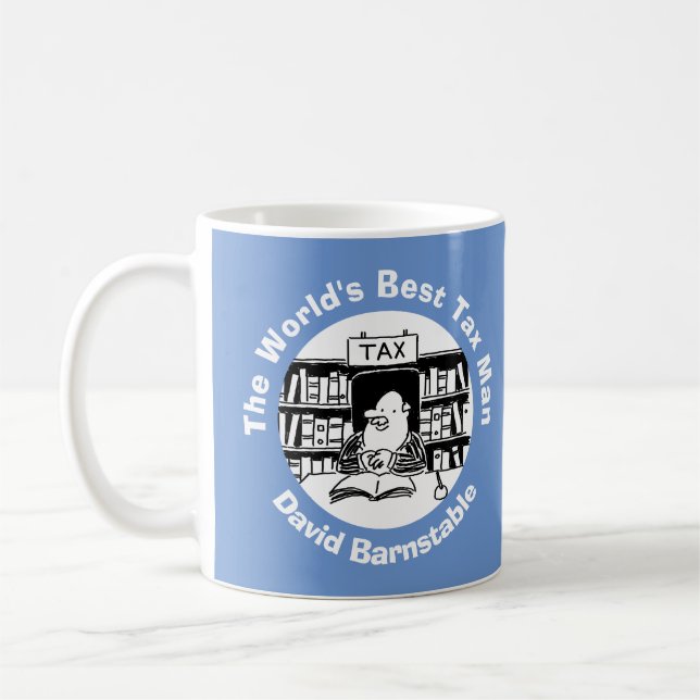 Mug Le meilleur homme fiscal au monde à personnaliser (Gauche)