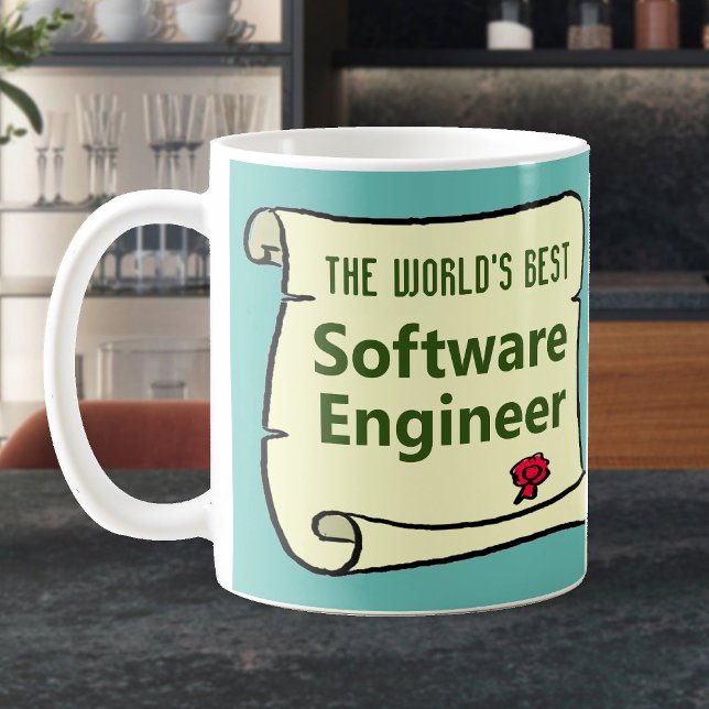 Mug Le meilleur ingénieur logiciel du monde. (Créateur téléchargé)