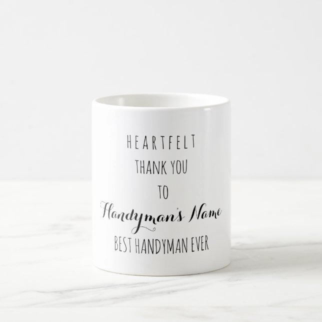 Mug Le meilleur Merci de coeur jamais (Centre)
