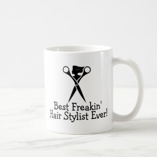 Mug Le meilleur noir de coiffeur de Freakin jamais