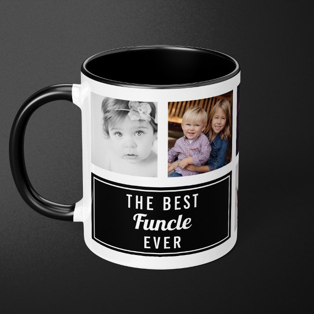 Mug Le Meilleur Oncle Fun Ever Collage Photo Oncle (Créateur téléchargé)