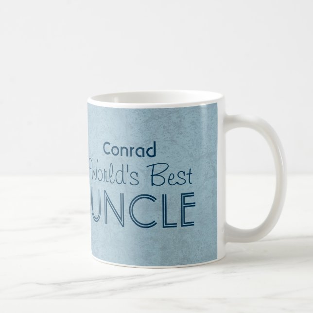 Mug Le meilleur ONCLE nom fait sur commande grunge (Droite)