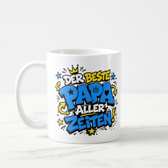 Mug le meilleur papa de tous les temps 8 graffiti (Gauche)
