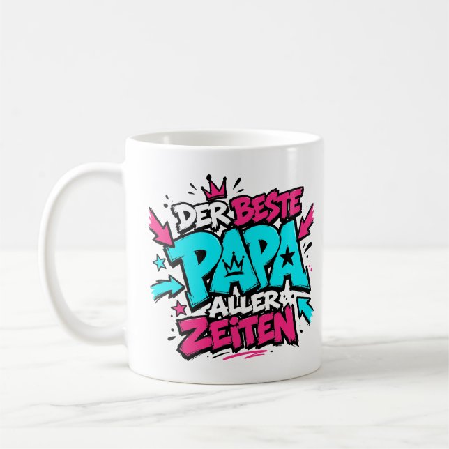 Mug le meilleur papa de tous les temps graffiti 10 (Gauche)